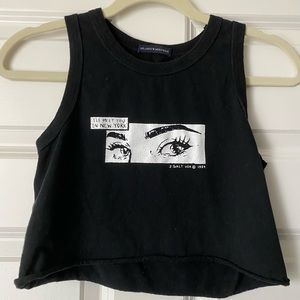 Brandy Melville ill meet you in New York cropped tank top